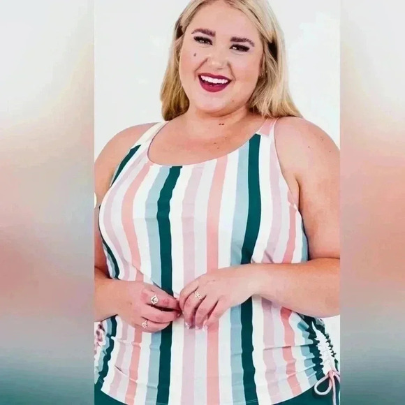 Calypsa Maya swim tankini top plus size (3X)  NWT - Picture 2 of 5